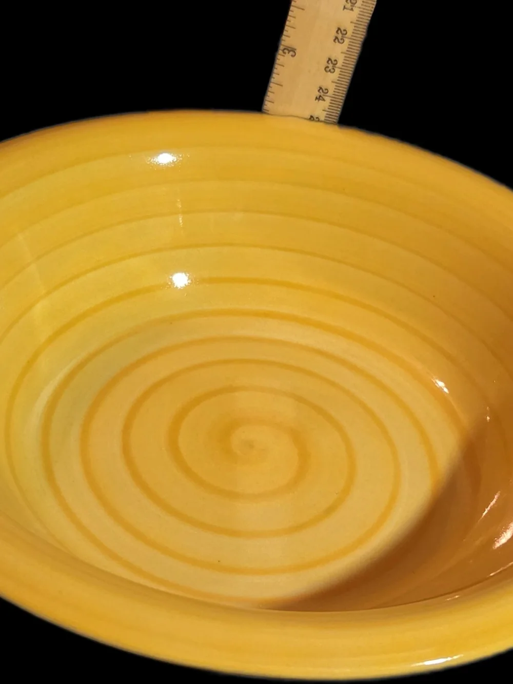 Sunshine Spiral Ceramic Serving Bowl - Yellow